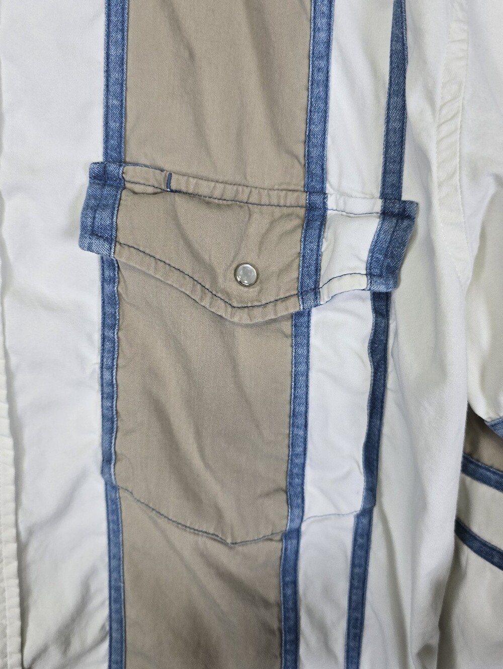 Vintage Plains Western Wear Pearl Snap Button Down Long Sleeve Shirt Size Medium - Picture 6 of 8